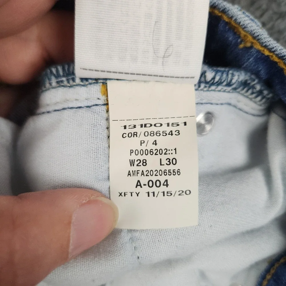 Abercrombie & Fitch Athletic Skinny Jeans Mens 28x30 Light Wash Mid Rise Stretch - Picture 8 of 11